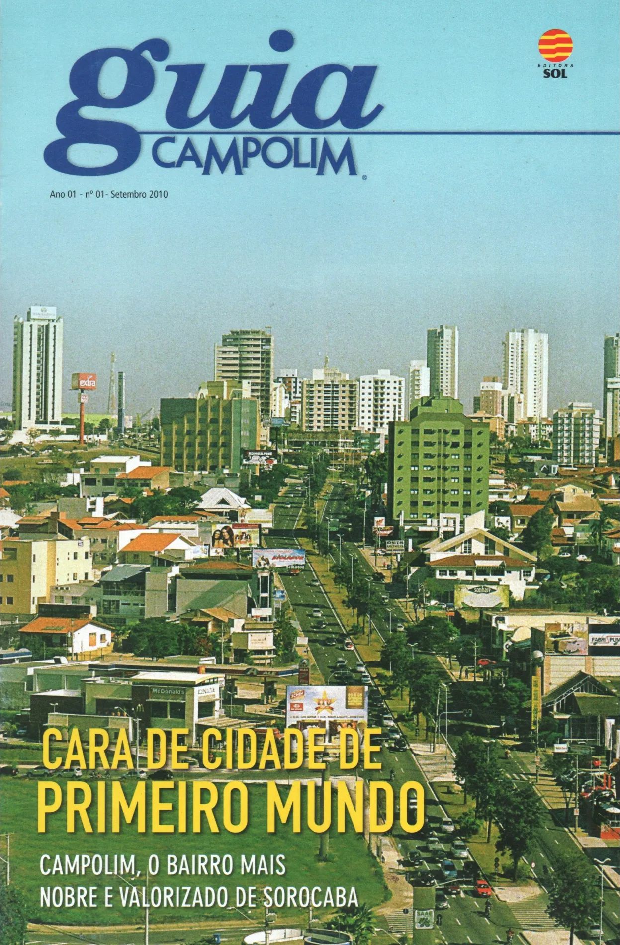 Capa de Guia Campolim — Revista · nº 1 · set/2010